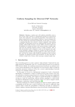 Uniform Sampling for Directed P2P Networks