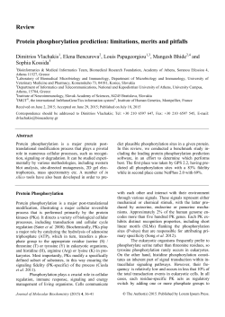 Review Protein phosphorylation prediction