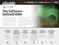 The Software- Defined WAN