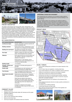 Inner Urban Precinct Profile