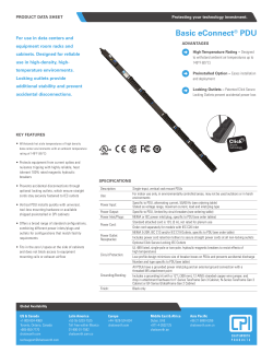 eCONNECT_PDU_BASIC_DATASHEET P1, L1 Locking