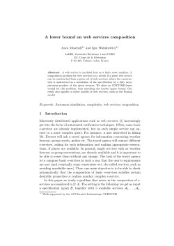 A lower bound on web services composition