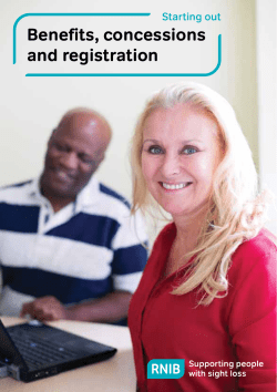 Starting out series: Benefits, concessions and registration