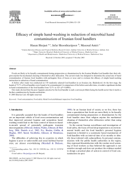 EYcacy of simple hand-washing in reduction of microbial hand