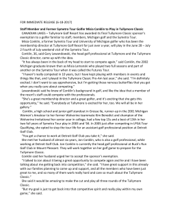 FOR IMMEDIATE RELEASE (6-18-2017) Staff Member and Former