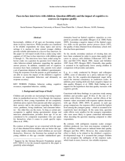 Face-to-face interviews with children. Question difficulty and the