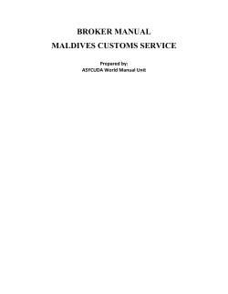 broker manual maldives customs service