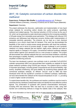 2017_10: Catalytic conversion of carbon dioxide into