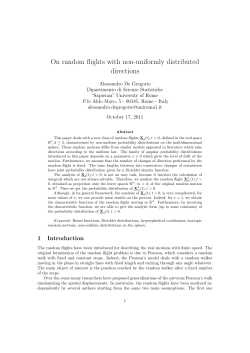 On random flights with non-uniformly distributed directions