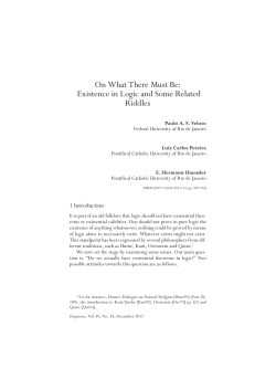 On What There Must Be: Existence in Logic and Some