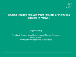 Carbon leakage through trade impacts of increased