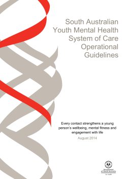 South Australian Youth Mental Health System of Care