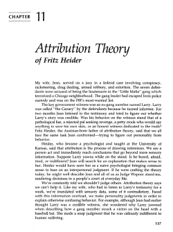 Attribution Theory