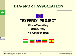 Training - DIA-SPORT Association