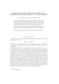 EQUIDISTANT SAMPLING FOR THE MAXIMUM OF A