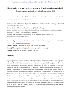 The dynamics of human cognition: increasing global