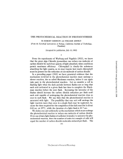 THE PHOTOCHEMICAL REACTION IN PHOTOSYNTHESIS BY