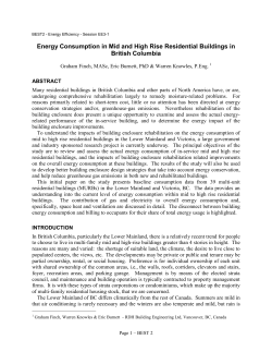 Energy Consumption in Mid to Highrise Residential Buildings in BC