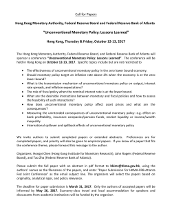 Conference on "Unconventional Monetary Policy: Lessons Learned"