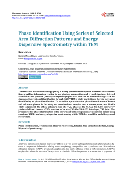 Phase Identification Using Series of Selected Area Diffraction