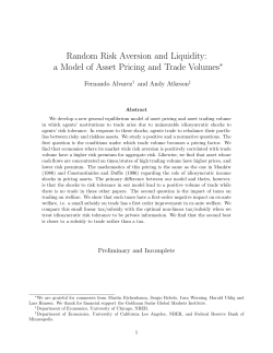 Random Risk Aversion and Liquidity: a Model of Asset Pricing and