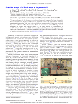 Scalable arrays of rf Paul traps in degenerate Si