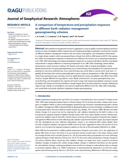 A comparison of temperature and precipitation responses to different