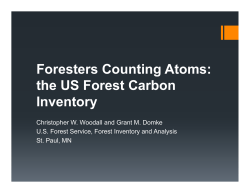 Foresters Counting Atoms: the US Forest Carbon Inventory