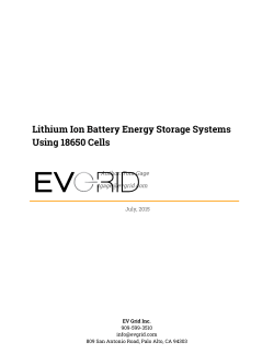 Lithium Ion Battery Energy Storage Systems Using 18650