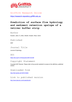 Prediction of surface flow hydrology and sediment retention upslope