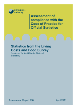 Statistics from the Living Costs and Food Survey