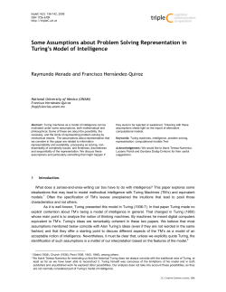 Some Assumptions about Problem Solving Representation in