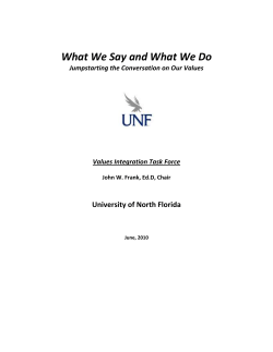 UNF`s six core values - University of North Florida