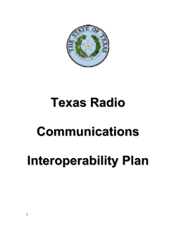 Texas Radio Communications Interoperability Plan
