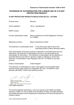 appendix 2: general conditions for an extension of authorisation