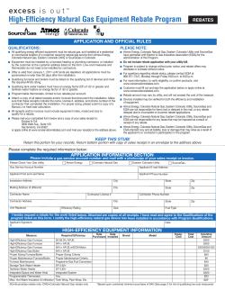 High-Efficiency Natural Gas Equipment Rebate