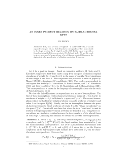 AN INNER PRODUCT RELATION ON SAITO