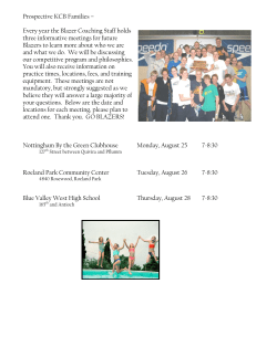 Prospective KCB Families &ndash; Every year the Blazer