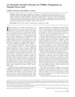 An Alternative Incentive Structure for Wildfire