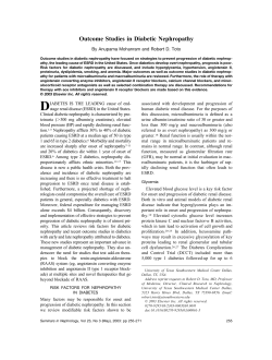 Outcome Studies in Diabetic Nephropathy