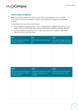 Case study template