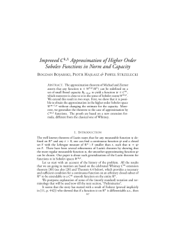 Improved Ck,&lambda; Approximation of Higher Order Sobolev Functions in