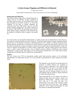 Carbon Isotope Mapping and Diffusion in Diamond