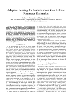 Adaptive Sensing for Instantaneous Gas Release Parameter