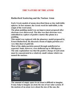 THE NATURE OF THE ATOM Rutherford Scattering and the Nuclear