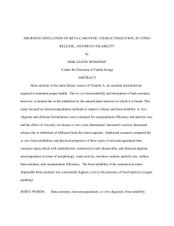 Microencapsulation of Beta-carotene