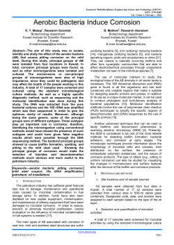 Aerobic Bacteria Induce Corrosion