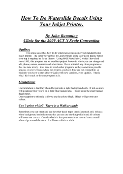 How To Do Waterslide Decals Using Your Inkjet Printer.