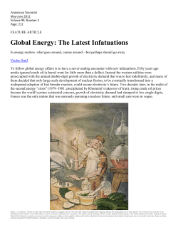 Global Energy: The Latest Infatuations