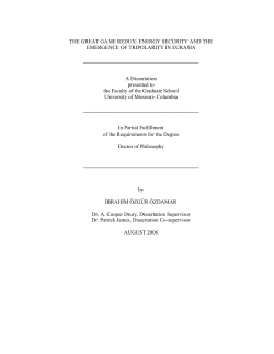 The Great Game Redux: Energy Security and the